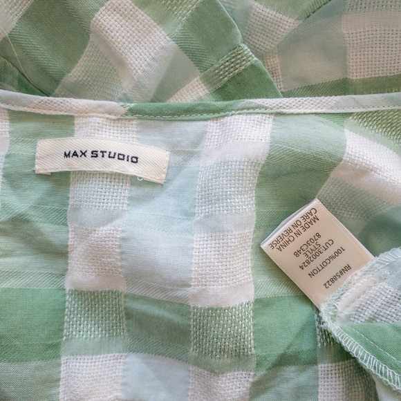 Checkered Wrap Blouse - Picture 5 of 7